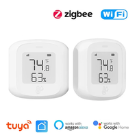 Tuya Smart WiFi Zigbee3.0 Temperature Humidity Sensor Indoor Hygrometer Thermometer Detector with LCD Display Remote Con