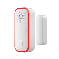 Tuya WiFi Door Magnetic Sensor Sound and Light Door Window Alarm Smart Detects Open Close Triggers On-Site Sound-Light A