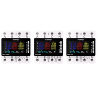 Tuya Wifi Power Energy Meter AC Monitor AC 85-290V 80A 3 Phase 4-wire DIN Rail Over Under Voltage Protector Electricity