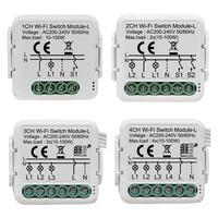 Tuya WiFi Smart Switch Module-L 1/2/3/4CH Timer Schedule Countdown Smart Life APP & Voice Control with Alexa Google Home