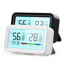 Tuya WiFi ZigBe Temperature Humidity Sensor with Screen Time Display Smart Home Indoor Hygrometer Voice Control with Ale