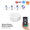 Tuya Zigbe Smart Knob Wireless Scene Switch Button Control Dimmer Battery Powered Automatic Scene Smart Life APP