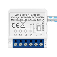 Tuya Zigbe Switch Module with 1/2/3/4 gang Dual Way Control App & Voice Control Timer Scheduling Countdown Work for Alex