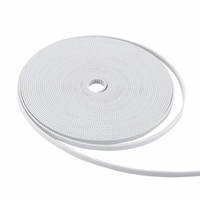 TWO TREES® 6mm/10mm Width PU White Timing Belt fiberglass Synchronous Belt with Steel Core 10M Long for 3D Printer