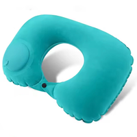 U-Shaped Travel Pillow Press Inflatable Pillow Neck Portable Foldable Outdoor Travel Car Aircraft Inflatable Ring Neck P