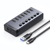 UGreen 7-in-1 Powered Switch Type-C Docking Station USB Adapter with USB3.0*7 Multi-ports External Hubs Splitter for Lap