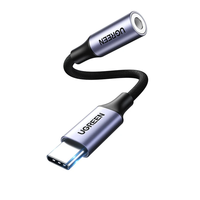 UGREEN AV161 Type C to 3.5mm Audio Headphone Adapter DAC Chip USB-C to 3.5 Aux Cable for PC Phone Tablet