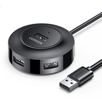 UGREEN CR106 USB2.0 Hub 4-Port HUB Docking Station for Desktop PC Laptop 4-in-1 Multi-Interface Converter Extension Cabl