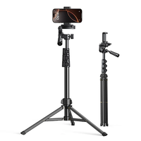 Ugreen LP897 1.75M Telescopic Floor Mobile Phone Stand bluetooth Tripod Selfie Stick Anti-shake Gimbal Aluminum Alloy Mo