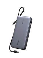 UGreen PB552 165W 90Wh 25000mAh Power Bank with Integrated Dual Type-C Cables External Battery Power Supply with 3 Input