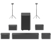 Ultimea Poseidon D80 460W 7.1CH Soundbar with Steady 300 Stands 4 Wired Surround Speakers 6.5" Wireless Subwoofer Home T