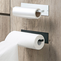 Under Cabinet Paper Roll Rack Shelf Towel Holder Stand Hanger Organizer Tool