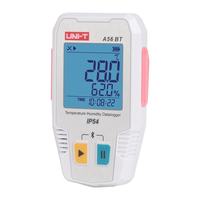 UNI-T Temperature Humidity Data Logger A56 BT Bluetooth Digital Food Thermometer Hygrometer 64000 Sets Data Storage IP54