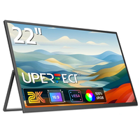 UPERFECT Large 22 inch 2K 60Hz PC Gaming Monitor 1440P QHD FreeSync Computer Display with VESA USB-C/Mini HD/Micro USB-B