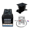 Upgrade REX-C100 Digital PID Temperature Controller Thermostat SSR output Max.40A SSR Relay K Thermocouple Probe High Qu