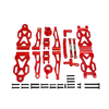 Upgraded Metal Accessories Front And Rear Upper And Lower Swing Arms Steering Cup Rear Axle Cup For SCY 1/16 16101 JJRC