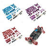 Upgraded Metal Parts Front Rear Suspension Arms Steering Cups C Hubs Rear Wheel Seats Set for Wltoys 124008 124010 1/12