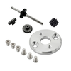 Upgraded Metal Parts Set 370 Motor Conversion Seat Gearbox Gear Kit for TOYOTA LC79 MNRC MN82 MN78 1/12 Land Cruiser Cra