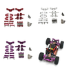 Upgraded Metal Parts Set Steering Cup Rear Wheel Seat Suspension Arm Upper Linkage Rod Shock Absorber for Wltoys 284131