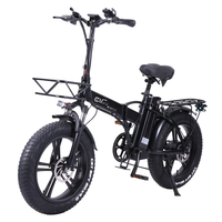 [US DIRECT] CMACEWHEEL GW20 48V 20Ah 750W 20in Folding Electric Bike 80-100KM Mileage Disc Brake E Bike Max Load 120-150