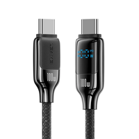USAMS SJ742 100W Type-C to Type-C Digital Display Cable PD Fast Charging Data Transmission Thickened Copper Core Line 1.