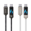 USAMS SJ744 100W Type-C to Type-C Meteor Light Display Cable Fast Charging Data Transmission Tinned Copper Core Line 1.2