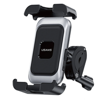 USAMS ZJ082 2-in-1 Full Coverage Cycling Phone Holder Shockproof Reinforced Clamp Stand 360° Rotation Single Hand Operat