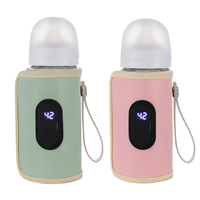 USB Charging Feeding Bottle Heater Heating Sleeve Milk Warmer 5 Temperature Adjust Insulated Breastmilk Warm Bag
