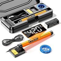 USB Cordless Soldering Iron Type-C Interface Mini Soldering Iron Set Electric Soldering Iron Adjustable Temperature 5V 8