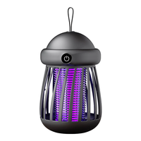 USB Rechargeable Mini UV Mosquito Killer Lamp 360° Coverage 3000V Electric Grid Dual UV & Night Light Modes Portable Ind