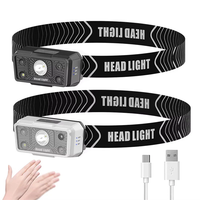 USB Rechargeable Powerful Sensor Headlamp Fishing Camping Head Flashlight 5 Mode Waterproof Spotlight Headlights Front L