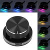 USB Volume Control Knob for Android System PC Multimedia Type-C External Media Adjustment Controller with RGB Light