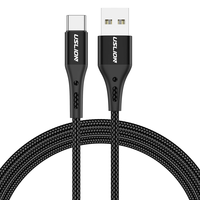 USLION 3A Type C High Density Weaving Fast Charging Data Cable For Samsung Galaxy S22 S22 Ultra Galaxy Z Flip 4 For Xiao