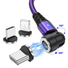 USLION 5A USB-A to iP/Micro/Type-C Cable Fast Charging Data Transmission Copper Core Line 1M/2M Long for iPhone 12 13 14