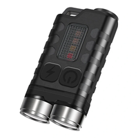 V3 Mini Keychain Flashlight Dual LED Head Type C Charging IP65 Waterproof 900LM Small Keyring Rechargeable Torch Light