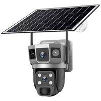 V380 Pro 12MP Solar Powered Three-lens Camera 4G/WiFi Wireless PTZ PIR Motion Detect Night Vision Two Way Audio IP66 Wat