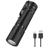 V8 800LM Strong Light EDC Portable LED Flashlight USB Rechargeable Built-in 18650 Battery Mini Torch Outdoor Emergency L
