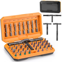 Versatile 42 Piece Magnetic Screwdriver Kit with Reliable Detachable Handle for Home Office Bike Repairs