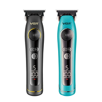 VGR V299 Professional Hair Trimmer 2000mAh Lithium Battery Ceramic Blade USB Rechargeable 5 Speed Level LED Display Elec