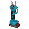 VIOLEWORKS 21V Brushless Pruning Shears with 1500mAh Battery and EU Plug Charger in Blue and BlackPackaged in CE-Label