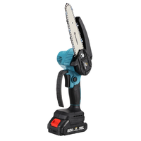 VIOLEWORKS 88VF 6 Inch Electric Chain Saw 1500W Cordless One-Hand Saws Woodworking Tool Wood Cutter W/ None/1/2 Battery