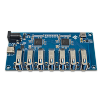 VL817 USB 3.1 Gen1 Hub 7 Ports High Speed 5Gbps Data Transfer External Power 12V-24V Reverse Current Protection USB Hub