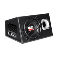 W10 Car Active Audio Stereo Subwoofer Powered Amplifier Enclosure Speaker With Wire 1100W 12V