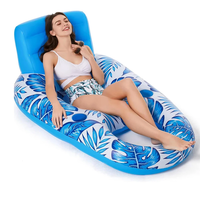 WaveRite 1pc Inflatable Floating Pool Lounge Chair Water Floaties for Swimming Pool Lake Lounge Float Swimming Beach Lou