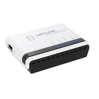 Wavlink USB2.0 Wireless Printer Server with 10/100Mbps LAN/Bridge WiFi Support Wired/Wireless/Standalone Modes for Windo