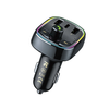 WEKOME WP-C39 1.6A 3-Port USB PD Car Charger Adapter USB+USB-C Fast Charging with MP3 Player Colorful Light for iPhone 1