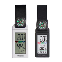 Wellink Thermometer and Hygrometer Portable Digital LCD Accurate Temperature Humidity Meter High Precision Sensor for Ho