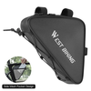 WEST BIKING 0.6L Bicycle Front Frame Triangle Bag With Mesh Pouch MTB Road Bike Waterproof Bottom Tube Bag Elastic Lugga