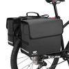 WEST BIKING 36L Bicycle Pannier Bag Waterproof Carbon Leather Bike Rack Trunk Handbag Outdoor Travel Cycling Rear Seat C