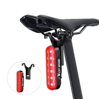 WEST BIKING Bicycle Laser Brake Sensing Taillight IPX5 Waterproof 450mAH USB Charging Bike Rear Light for Night Riding S